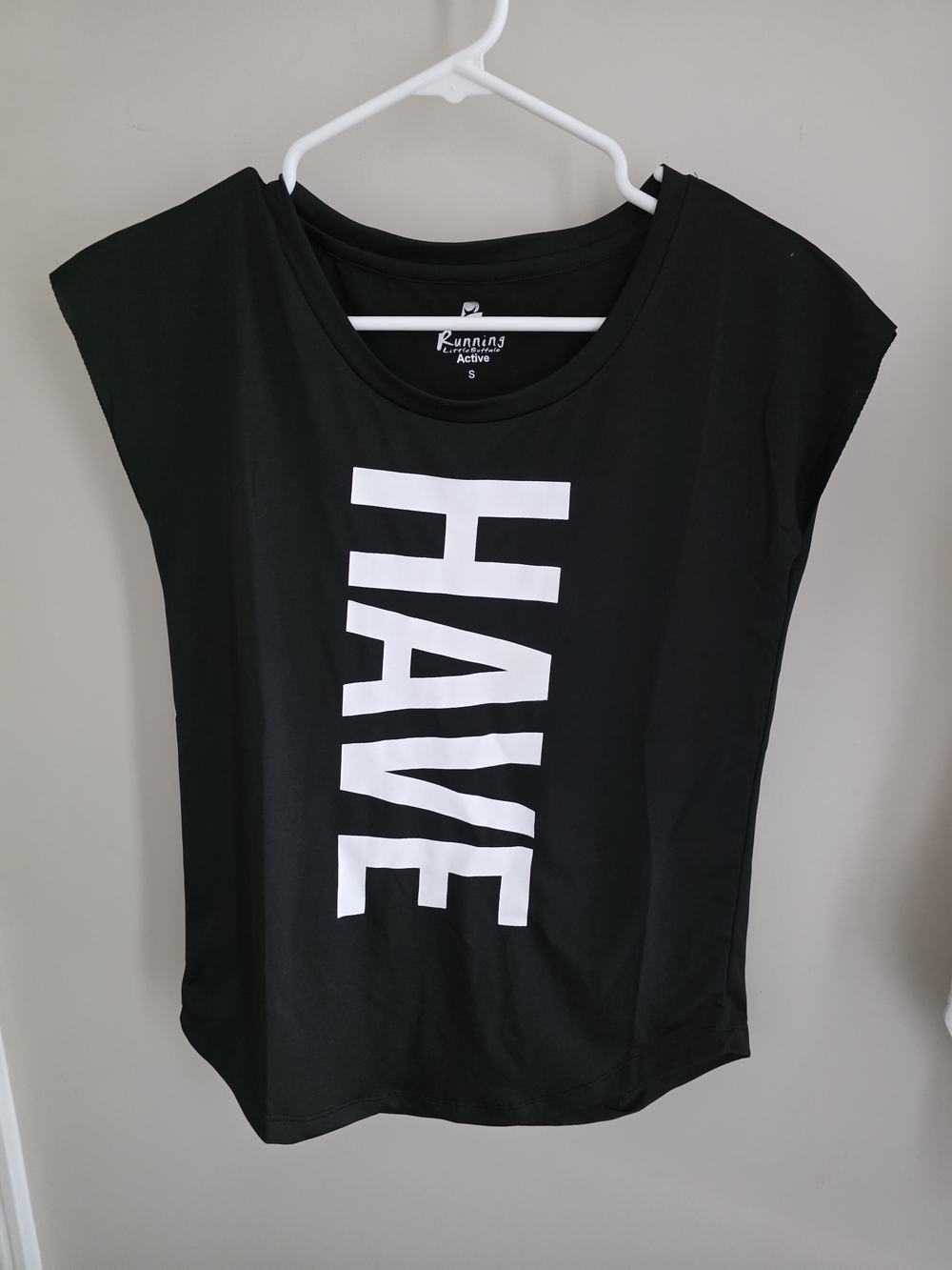 Buffalo Black Short Sleeve Tee with White "HAVE" Graphic